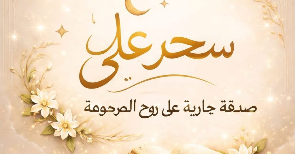 صدقة جارية عن المرحومة باءذن الله الحاجة سحر علي رحمها الله